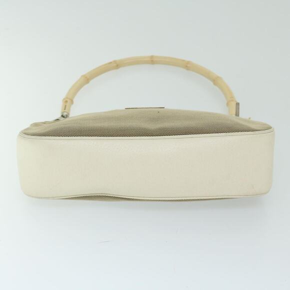 GUCCI Bamboo Hand Bag Canvas Beige 001 001 - Picture 5 of 16